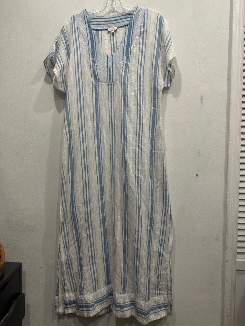 Kalyan cotton Maxi stripe cover up dress India beach coastal large cottage core